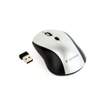 Wireless Mouse GEMBIRD MUSW-4B-02-BS White Black/Silver...