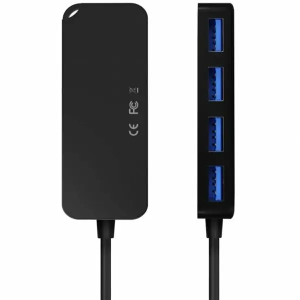 USB Hub Aisens Black (1 Unit)