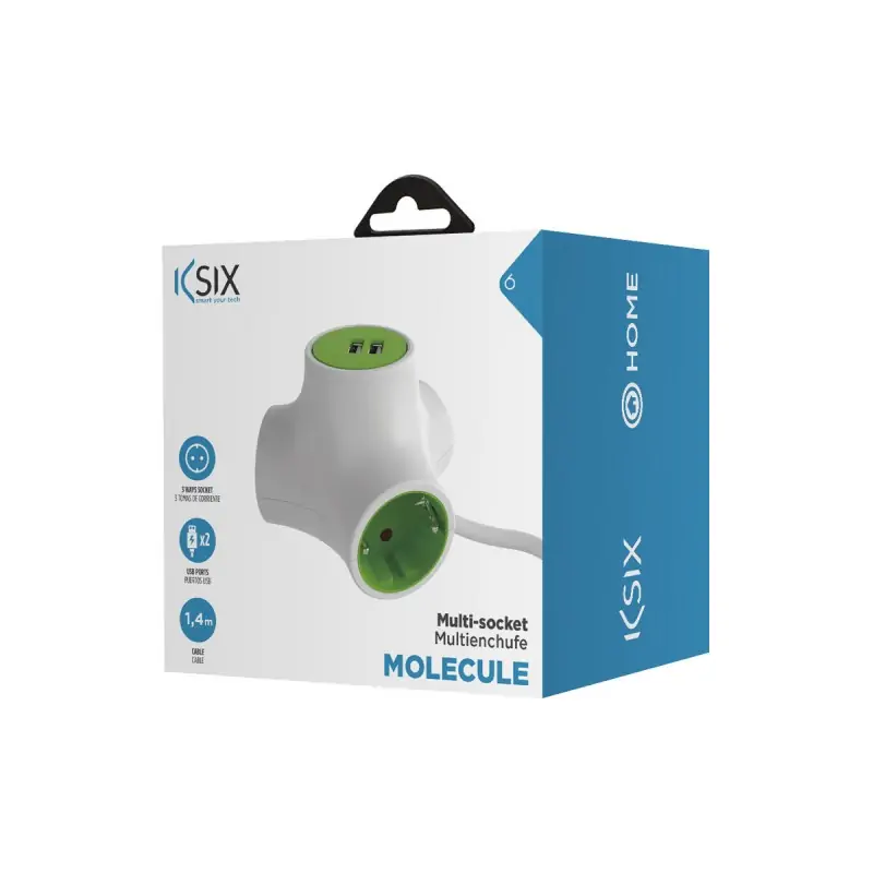 3-socket plugboard without power switch KSIX...