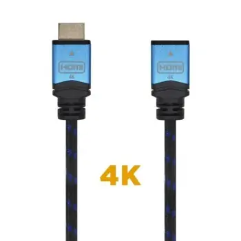 HDMI Cable Aisens A120-0453 Black Black/Blue 2 m...