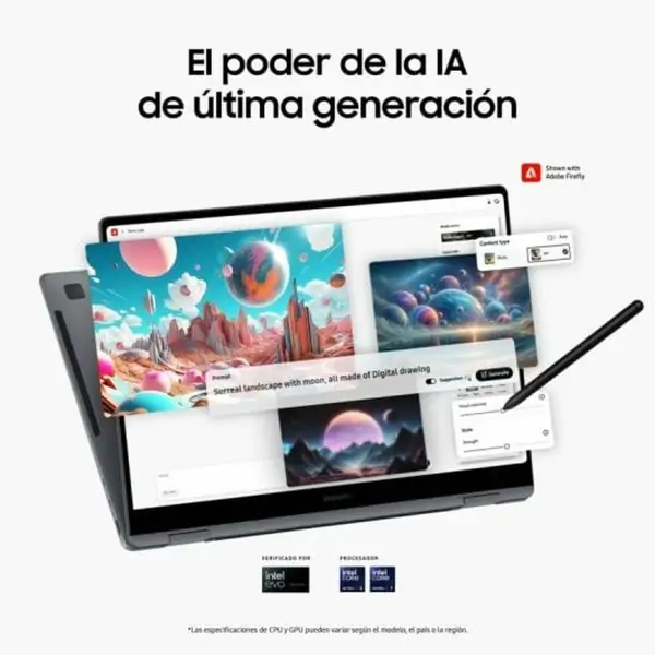 Laptop Samsung Galaxy Book4 Pro 360 NP960QGK-KG2ES 16" Intel Evo Core Ultra 7 155H 16 GB RAM 1 TB SSD