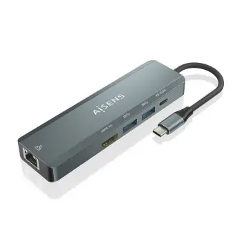 USB Hub Aisens ASUC-5P011-GR Grey (1 Unit)