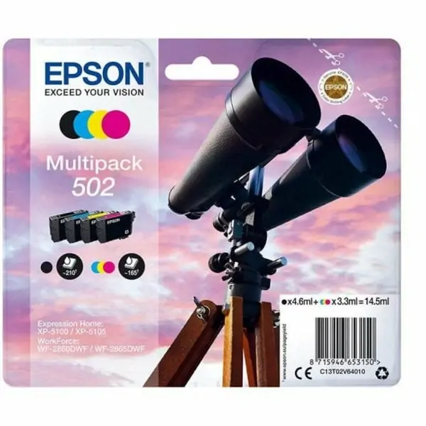 Original Ink Cartridge Epson C13T02V64010 Yellow Black Cyan Magenta Black/Cyan/Magenta/Yellow