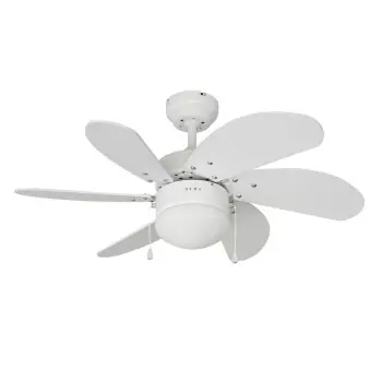 Ceiling Fan with Light EDM 33985 Aral White 50 W