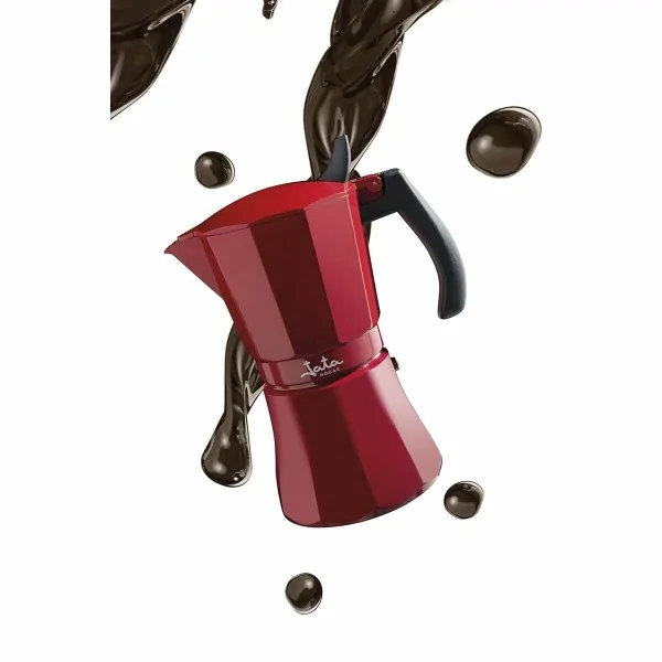 Italian Coffee Pot JATA HCAF2012 * Red Aluminium (12 Cups)