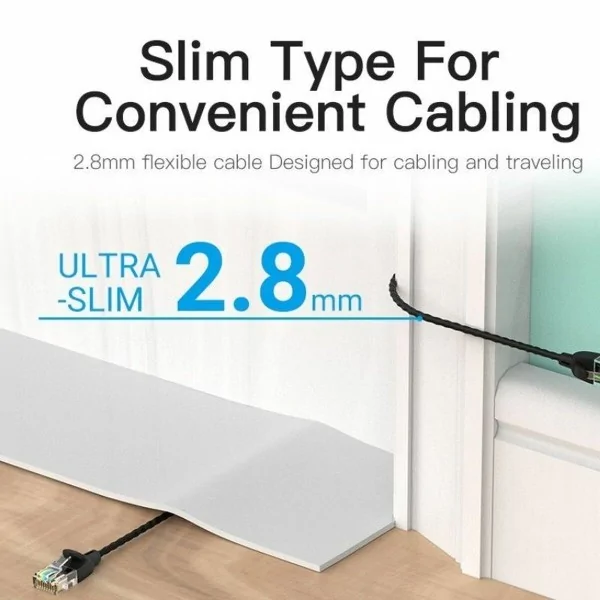 UTP Category 6 Rigid Network Cable Vention IBIBI Black