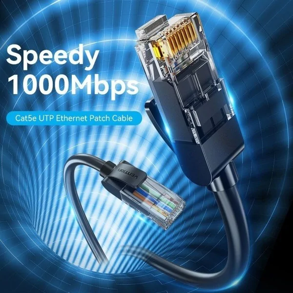 UTP Category 5e Rigid Network Cable Vention IABBK Black