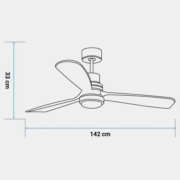 Ceiling Fan Universal Blue 268-UVT1316-21 70W (142 cm)