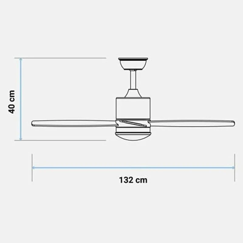 Ceiling Fan Universal Blue 282-UVT1330-21 55W...
