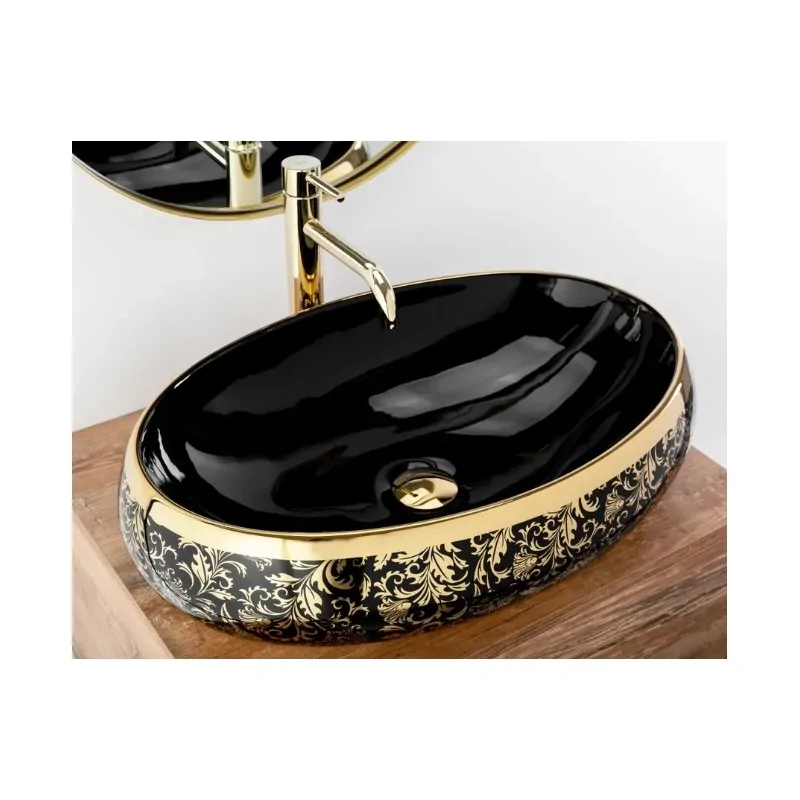 Countertop Basin Rea Meryl Black / Gold