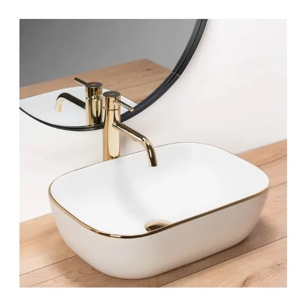 Countertop Basin Rea Belinda Gold Edge