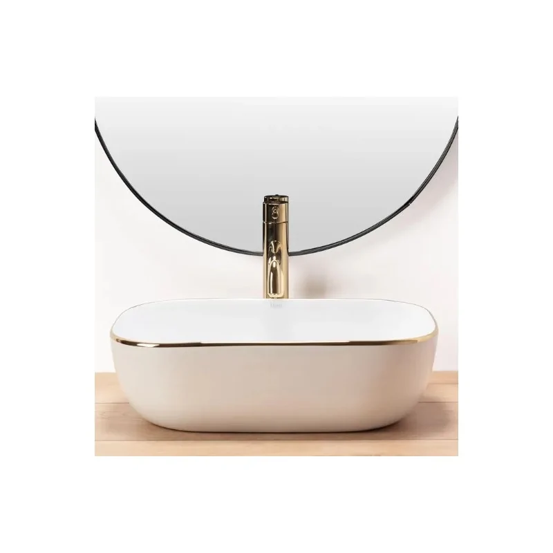 Countertop Basin Rea Belinda Gold Edge