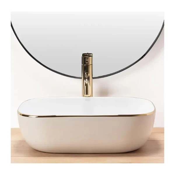 Countertop Basin Rea Belinda Gold Edge
