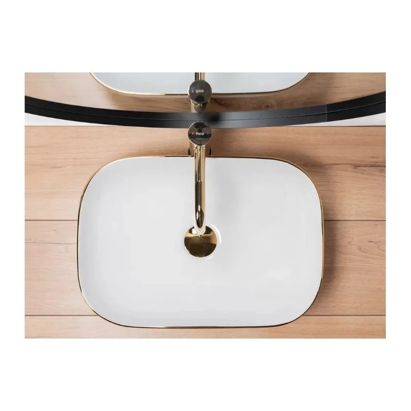 Countertop Basin Rea Belinda Gold Edge