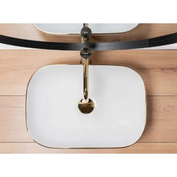 Countertop Basin Rea Belinda Gold Edge