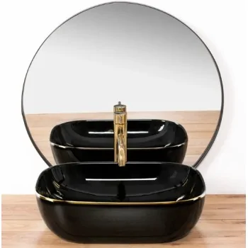 Countertop washbasin Rea Belinda Black Gold