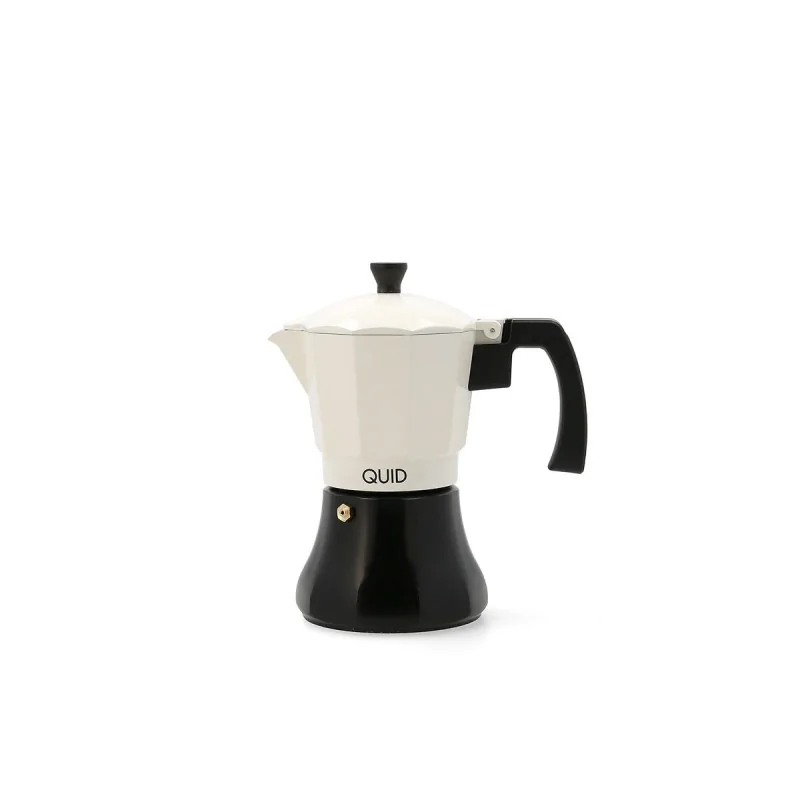 Italian Coffee Pot Quid Cocco White Black Metal...