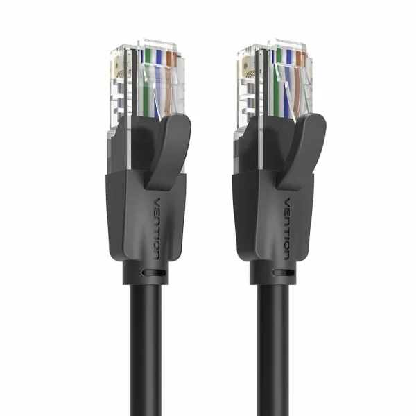 UTP Category 6 Rigid Network Cable Vention Black 5 m