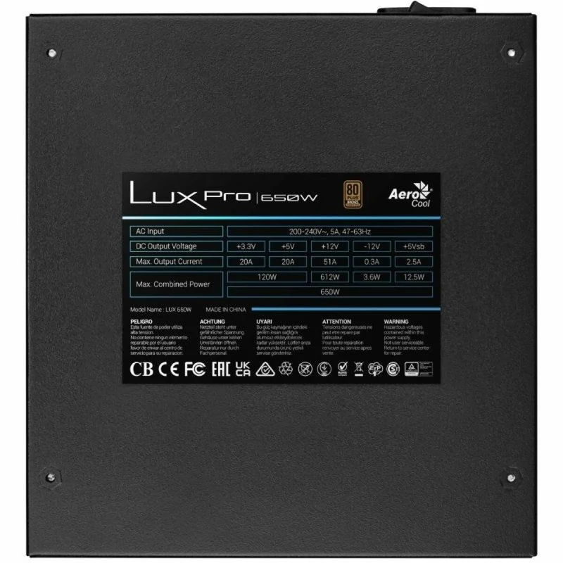 Power supply Aerocool LUXPRO650 ATX 650 W 80...