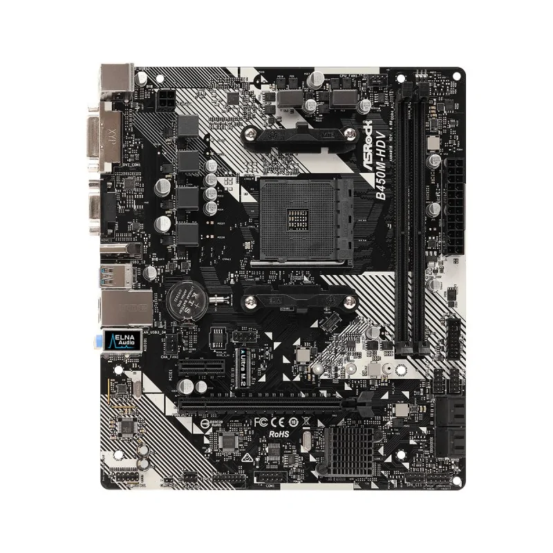 Motherboard ASRock B450M-HDV R4.0 AMD B450 AMD...