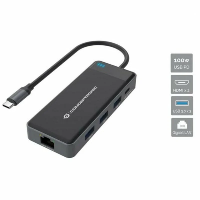 7-Port USB-C Hub Conceptronic 110518107101...
