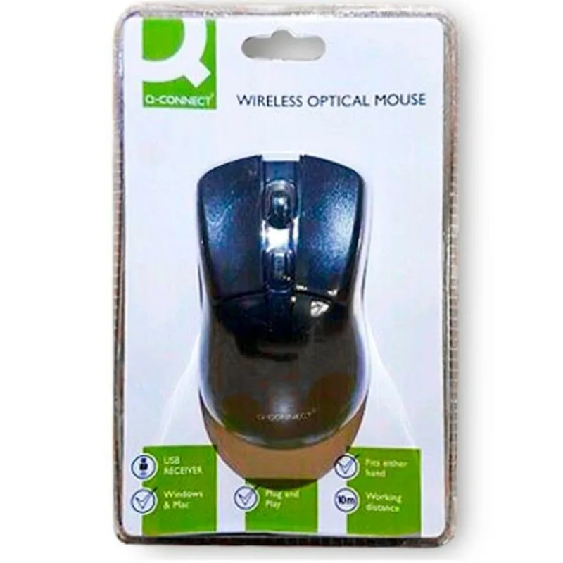 Optical Wireless Mouse Q-Connect KF16196 Black...