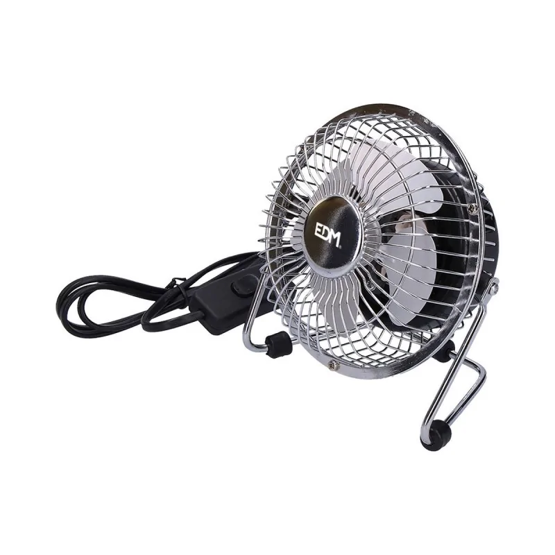 Table Fan EDM industrial Mini Silver Ø 10 x 15 cm