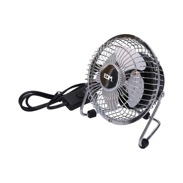 Table Fan EDM industrial Mini Silver Ø 10 x 15 cm