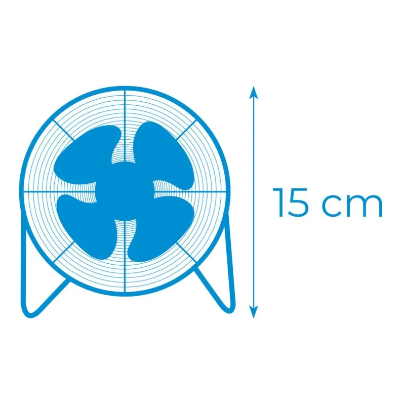 Table Fan EDM industrial Mini Silver Ø 10 x 15 cm