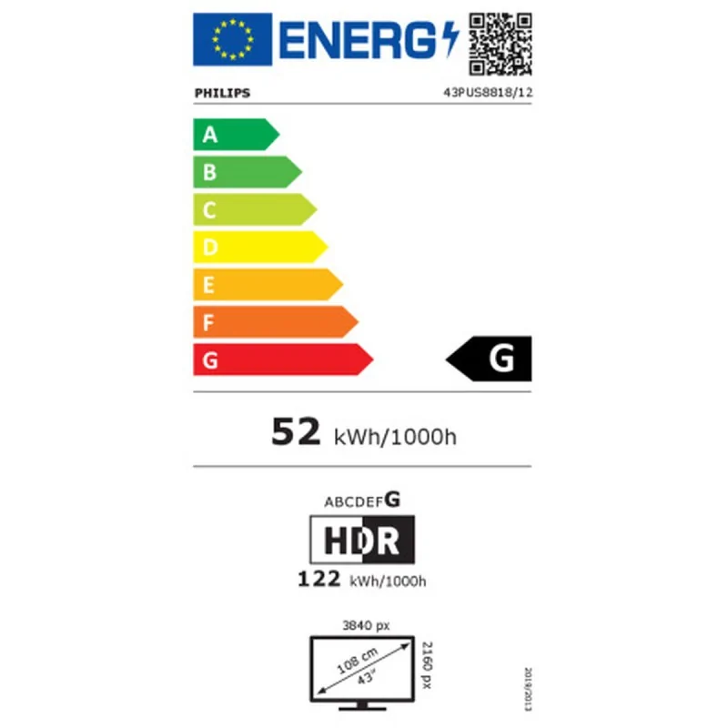 Smart TV Philips 43PUS8818 4K Ultra HD 43" LED...