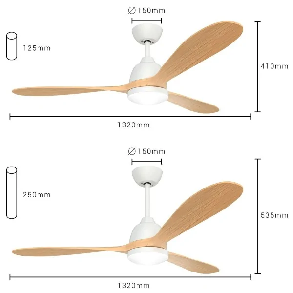 Ceiling Fan SPC Internet 6495B NATURE Ø132 cm