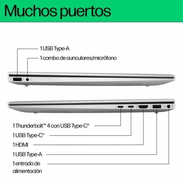 Laptop HP Pavilion Plus 16-ab1006ns 16" Intel Evo Core Ultra 7 155H 32 GB RAM 1 TB SSD Nvidia Geforce RTX 4050