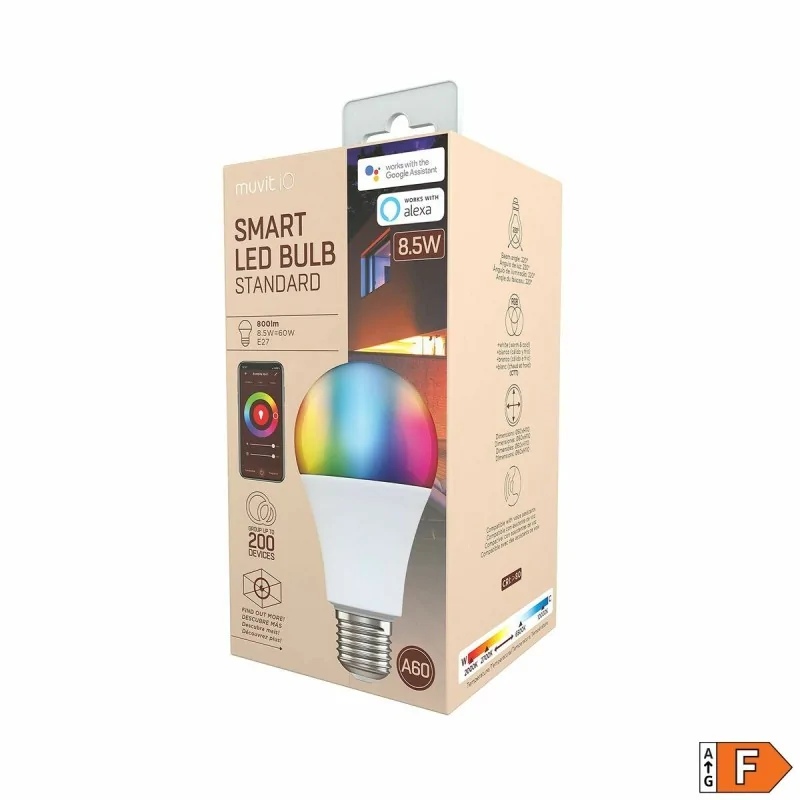 Smart Light bulb Muvit MIOBULB008 Wi-Fi 80 W...