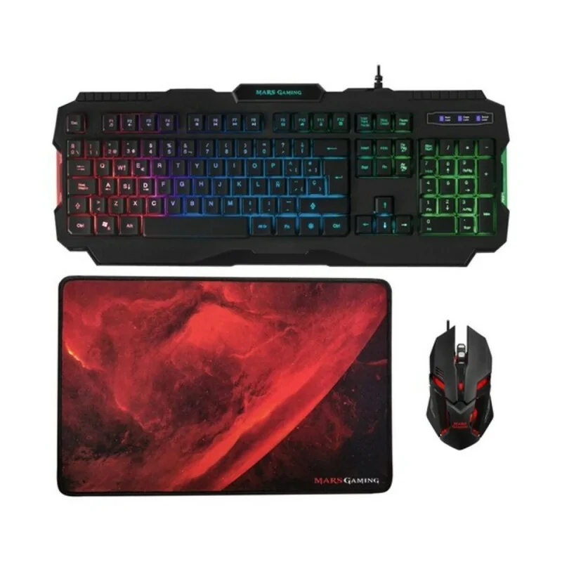 Keyboard with Gaming Mouse Mars Gaming MCP118...