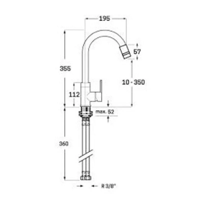 Single Handle Sink Mixer Tap CIS White...