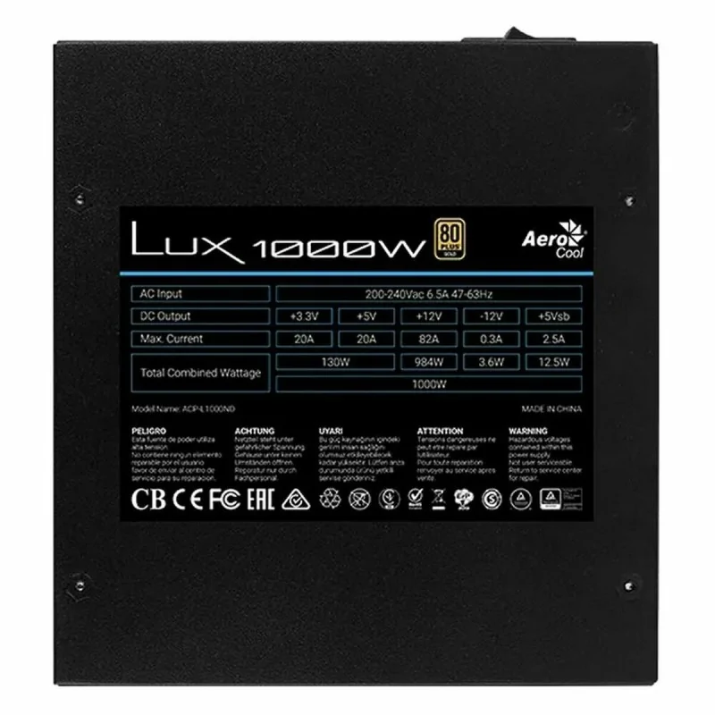 Power supply Aerocool LUX1000 1000 W 130 W 80...