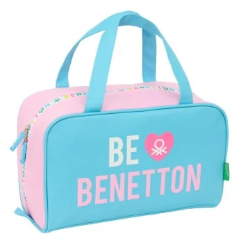 Travel Vanity Case Benetton Unique Pink Turquoise 31 x 14...