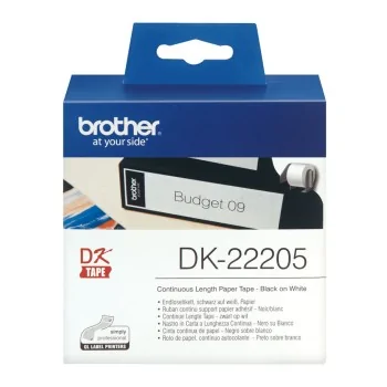 Continuous Paper for Printers Brother DK22205 White Black...
