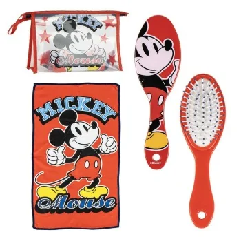 Toilet Bag with Accessories Mickey Mouse Red 23 x 15 x 8 cm