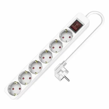 Power Socket - 6 Sockets with Switch TM Electron (1,5 m)