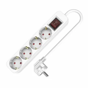 4-socket plugboard with power switch TM Electron (1,5 m)