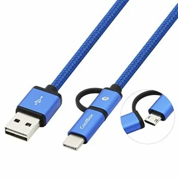 USB Cable to Micro USB and USB-C CoolBox COO-CAB-U2MC-BL...