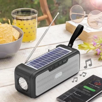Wireless Speaker with Solar Charging and LED Torch Sunker...