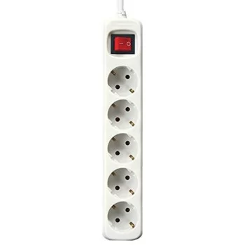 Power Socket - 5 sockets with Switch Silver Electronics