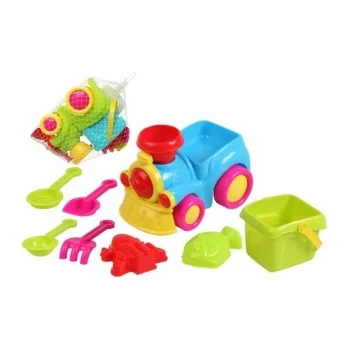 Beach toys set Train (8 pcs) 22 x 14 cm