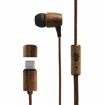 Headphones with Microphone Energy Sistem 450701 USB-C Brown