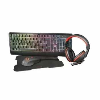 Pack Gaming Trust 24235 Spanish Black Spanish Qwerty QWERTY