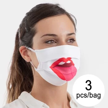 Hygienic Reusable Fabric Mask Tongue Luanvi Size M Pack...