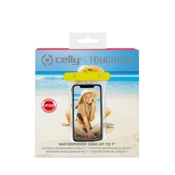 Waterproof case Celly Touchbag 7" Yellow