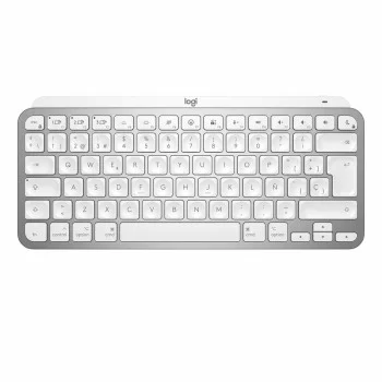Keyboard Logitech 920-010523 White Grey Silver Spanish...